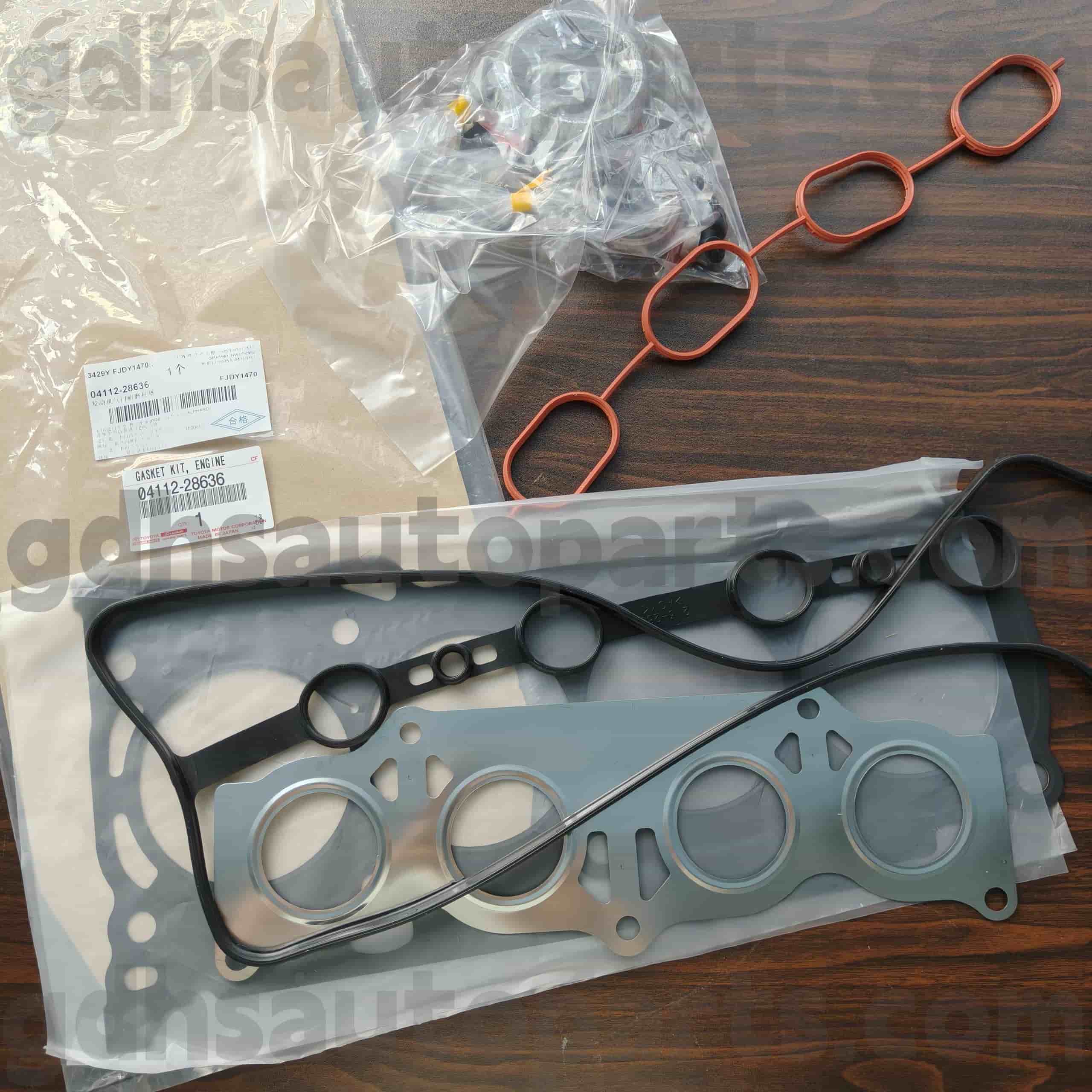 04112-28636 Toyota түпнұсқа бөліктері PREVIA / TARAGO үшін қозғалтқышты баптау жинағы, бағалау, альфорд
