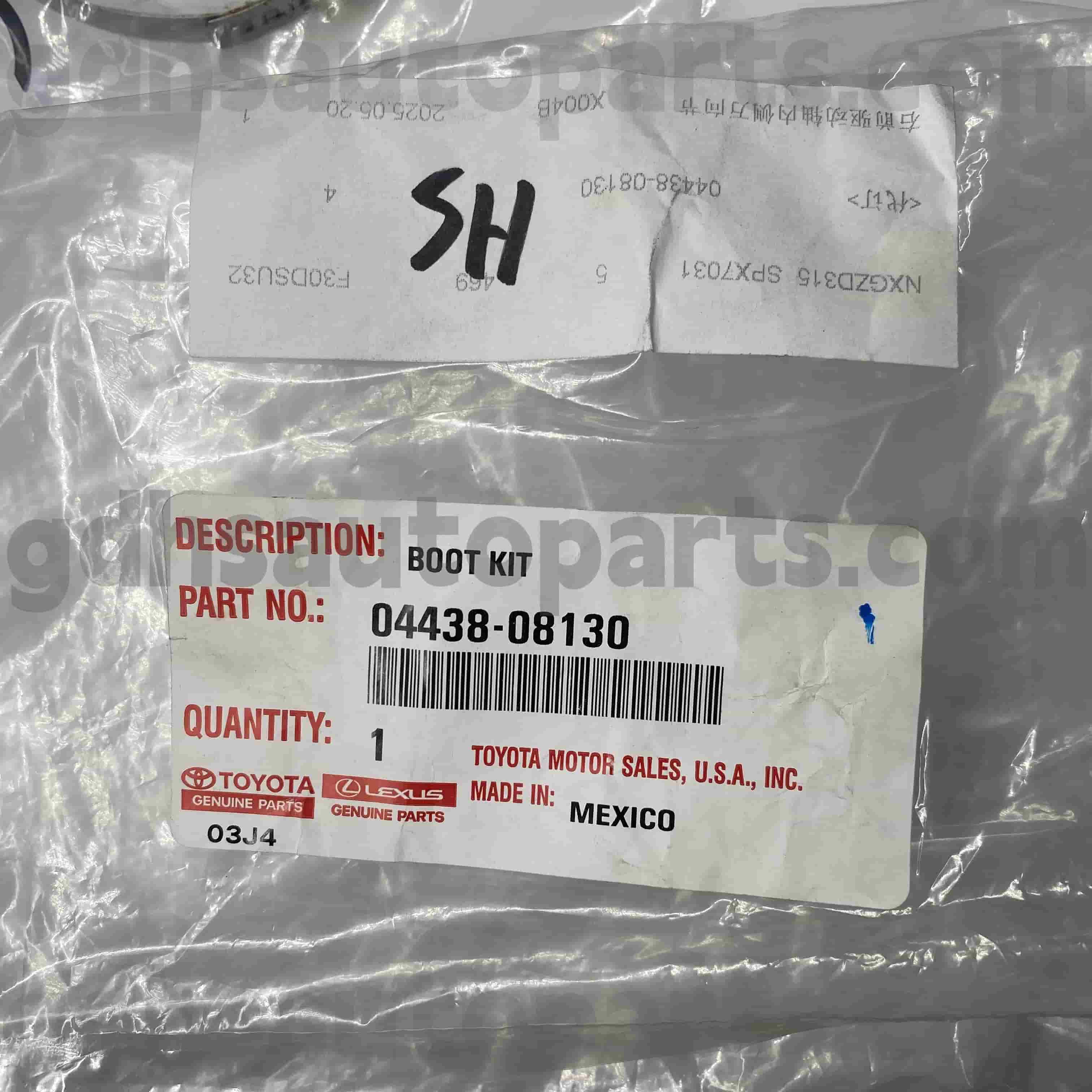 04428-08130 Toyota түпнұсқа бөліктері Chassis үшін CV жүктеу. GSV40 / 60 GSL3 #
