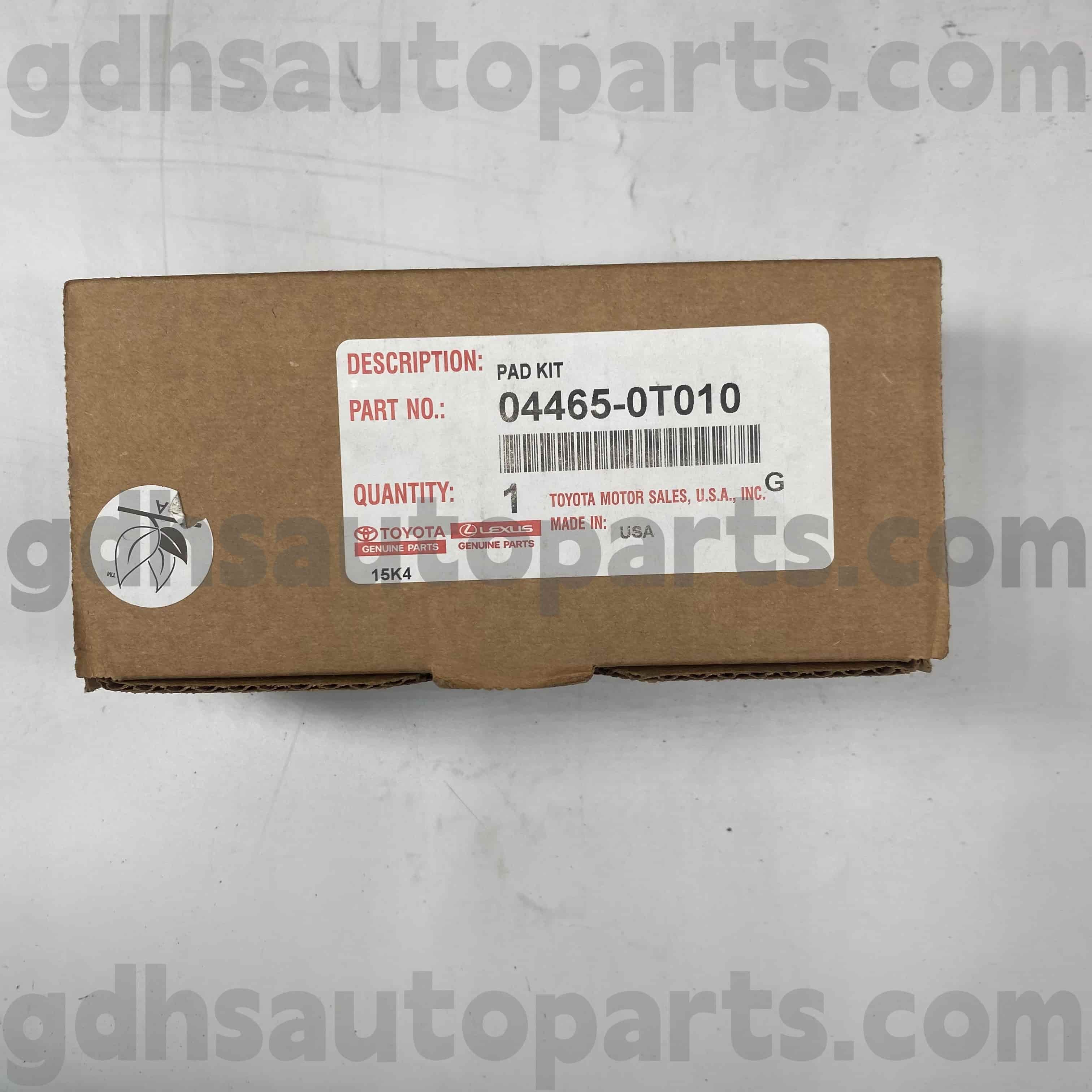 04465-0T010 Toyota шынайы бөліктері Венза шассиіне арналған алдыңғы тежегіш жастықшалар. Agv1 # GGV1 #