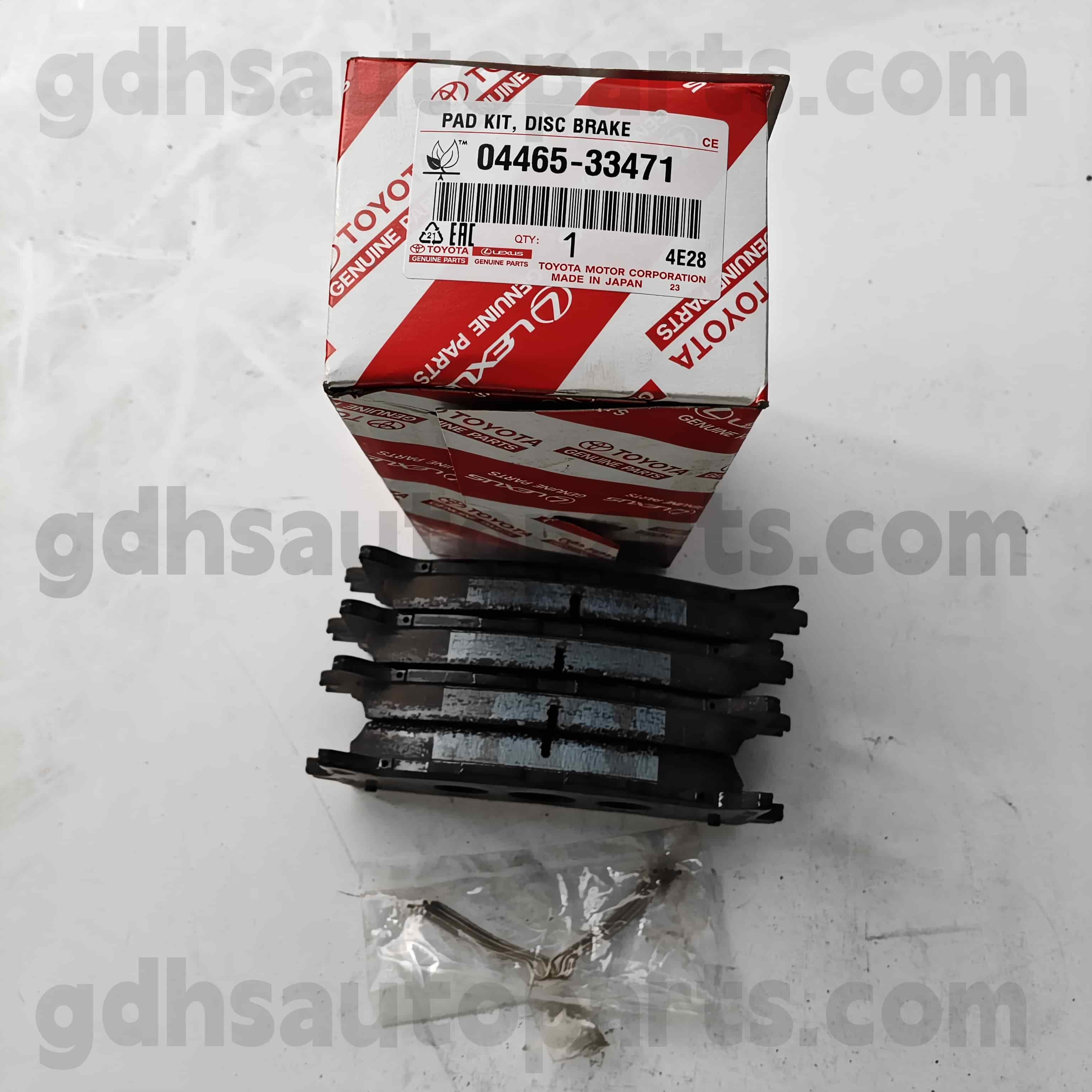 04465-33471 Toyota шынайы бөліктері Camry үшін алдыңғы тежегіш жастықшалар, Lexus ES240 / 350 шасси жоқ. ACV51, ASV50, AVV50, AVV50 ...