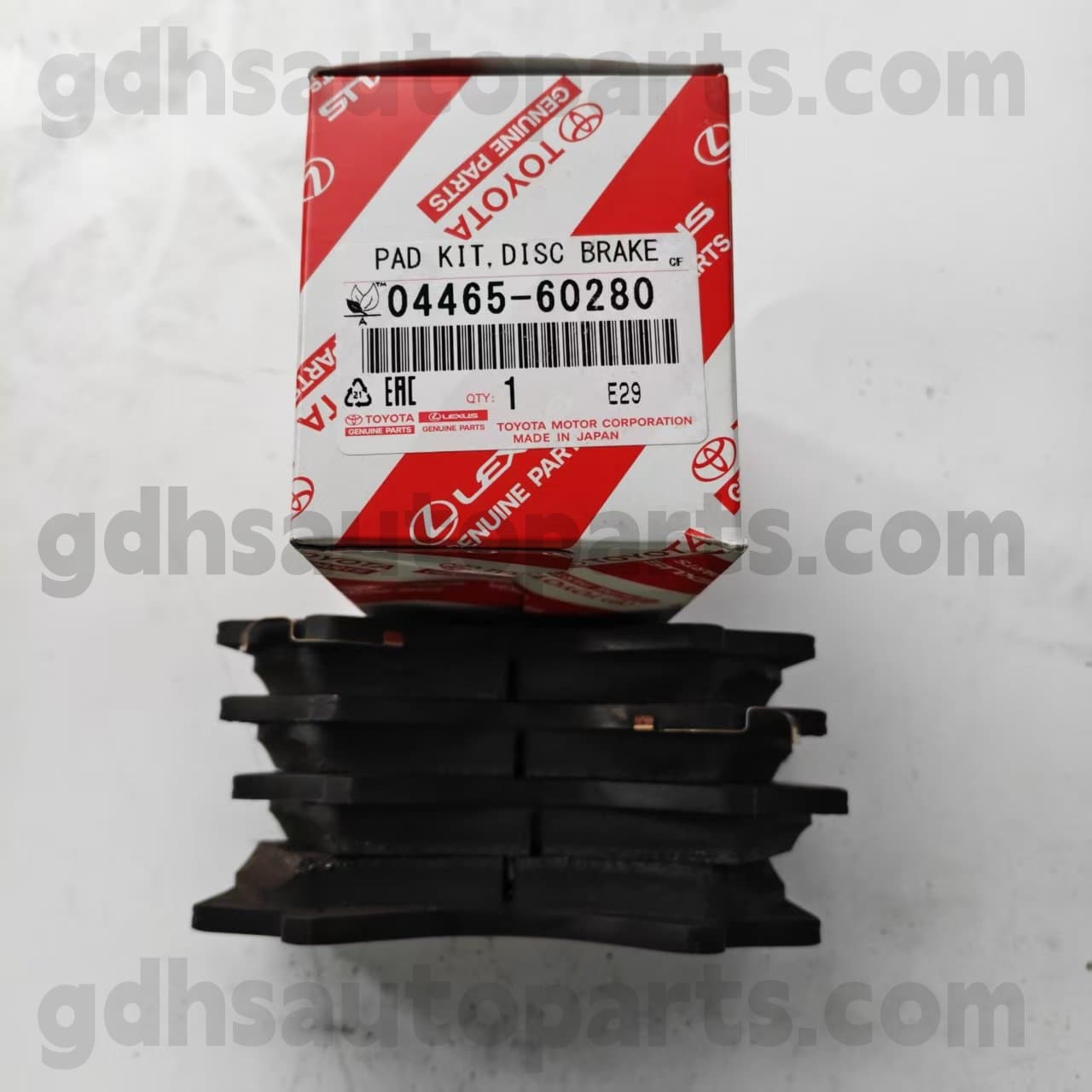 04465-60280 Toyota шынайы бөліктері Land Cruiser, LX450D / 460/570 шасси үшін алдыңғы тежегіш жастықшасы. Uzj200