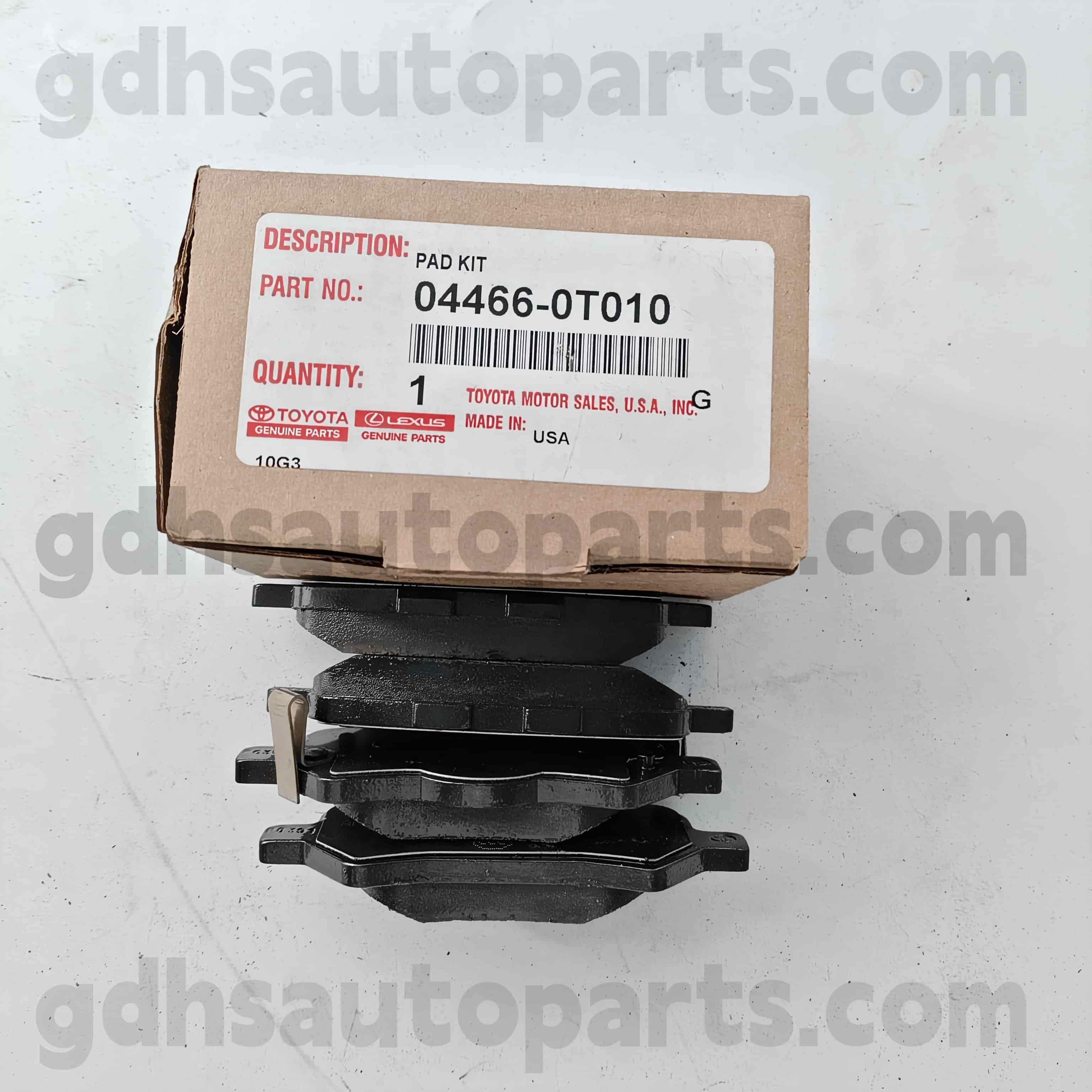 04466-0T010 Toyota шынайы бөліктері Венза шассиіне арналған артқы тежегіш жастықш. Agv1 #