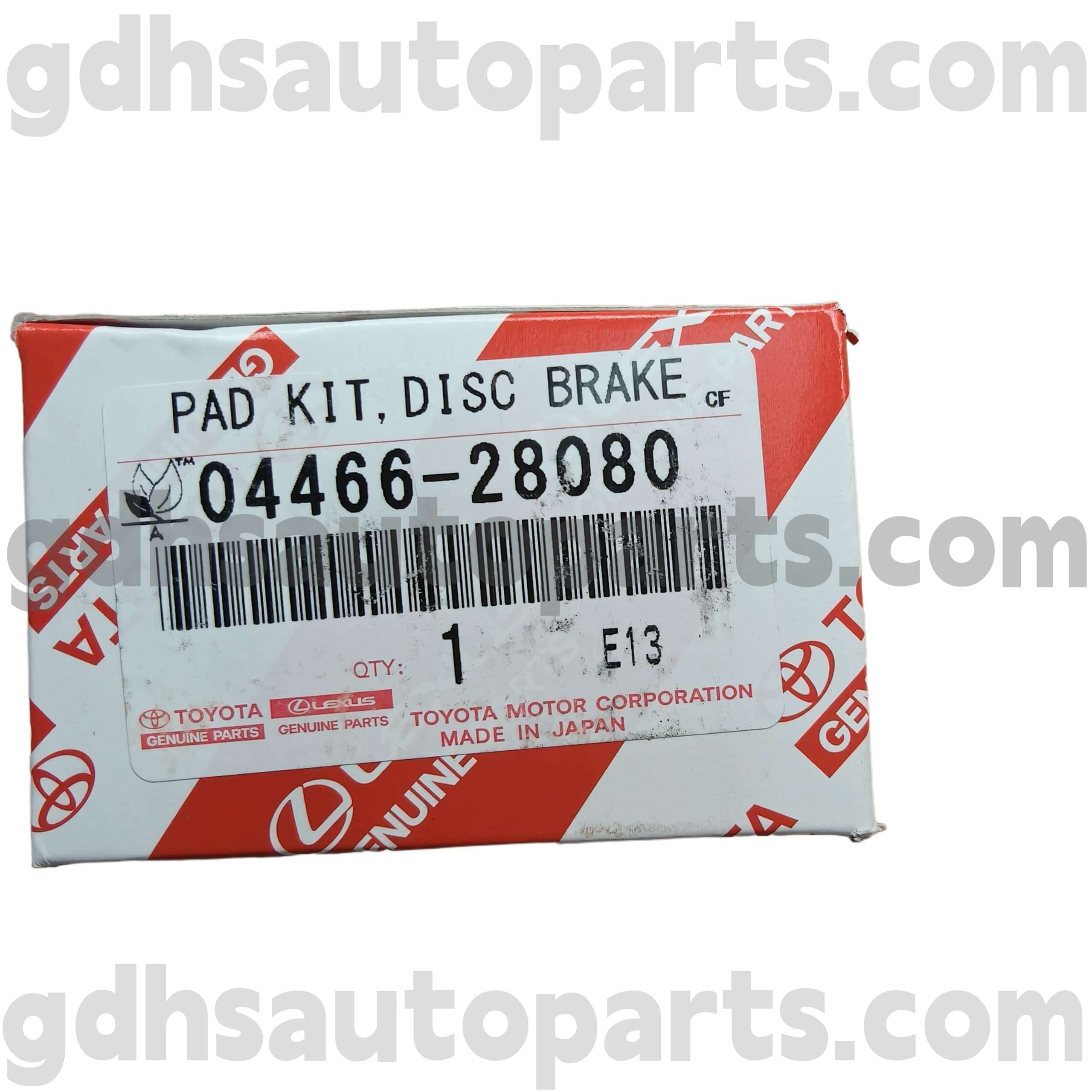 04466-28080 Toyota шынайы бөліктері Previa / Tarago үшін артқы тежегіш жастықшалар, альфорд, SiENA Chassis жоқ. ReC0