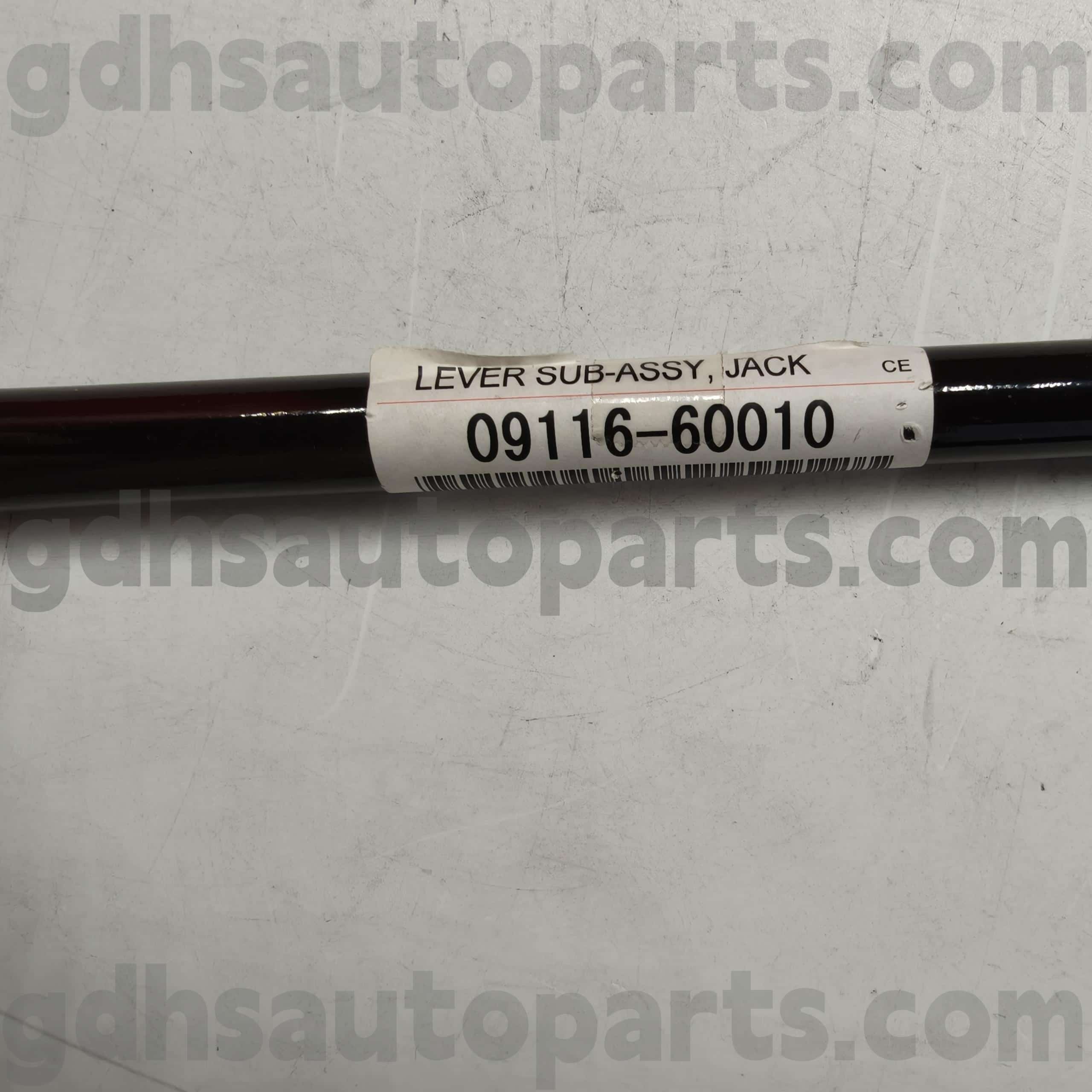 09116-60010 Toyota Шынайы бөлшектерге арналған джек тұтқасы Mega Cruiser, Previa, Granvia шасси. Fzj80