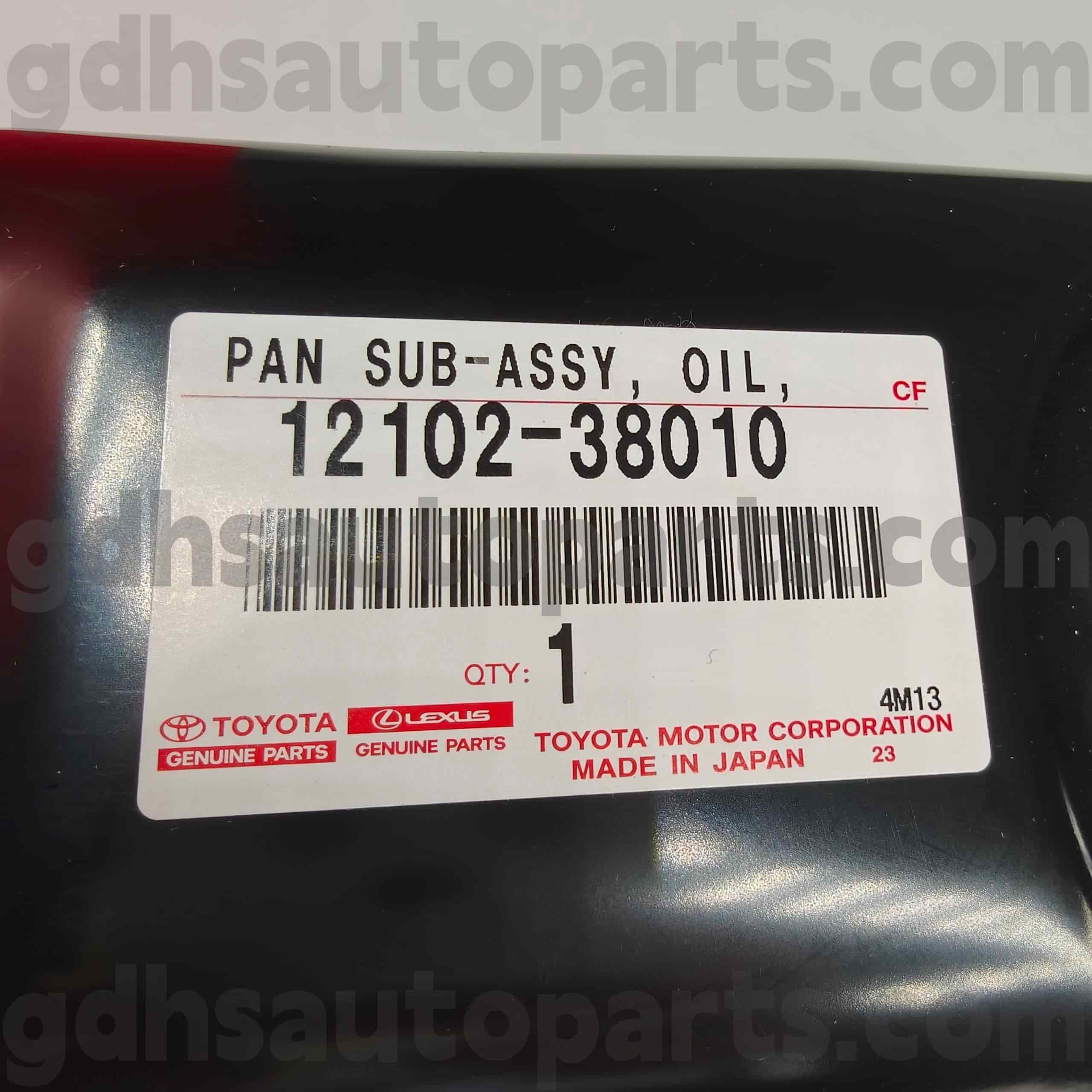 12102-38010 LAND CRUISER, TUNDRA шассиіне арналған Toyota түпнұсқа бөлшектері май табағы №1URFE URJ202
