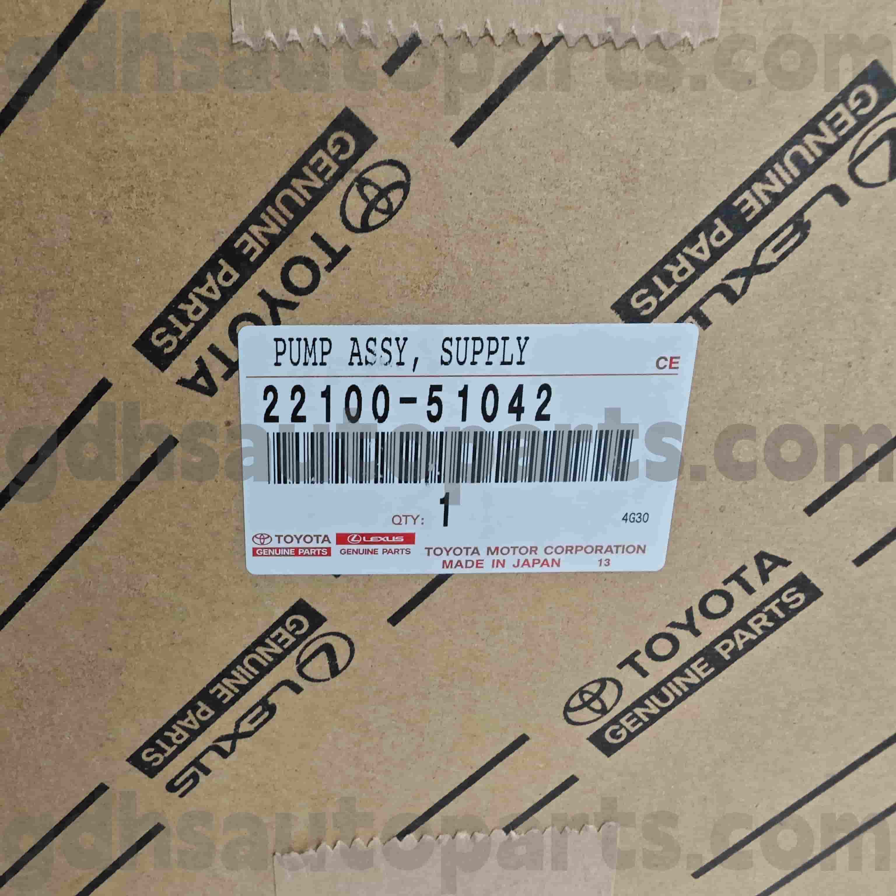 22100-51042 Toyota түпнұсқа бөліктері Land Cruiser, LX450D / 570 үшін жоғары қысымды май сорғысы