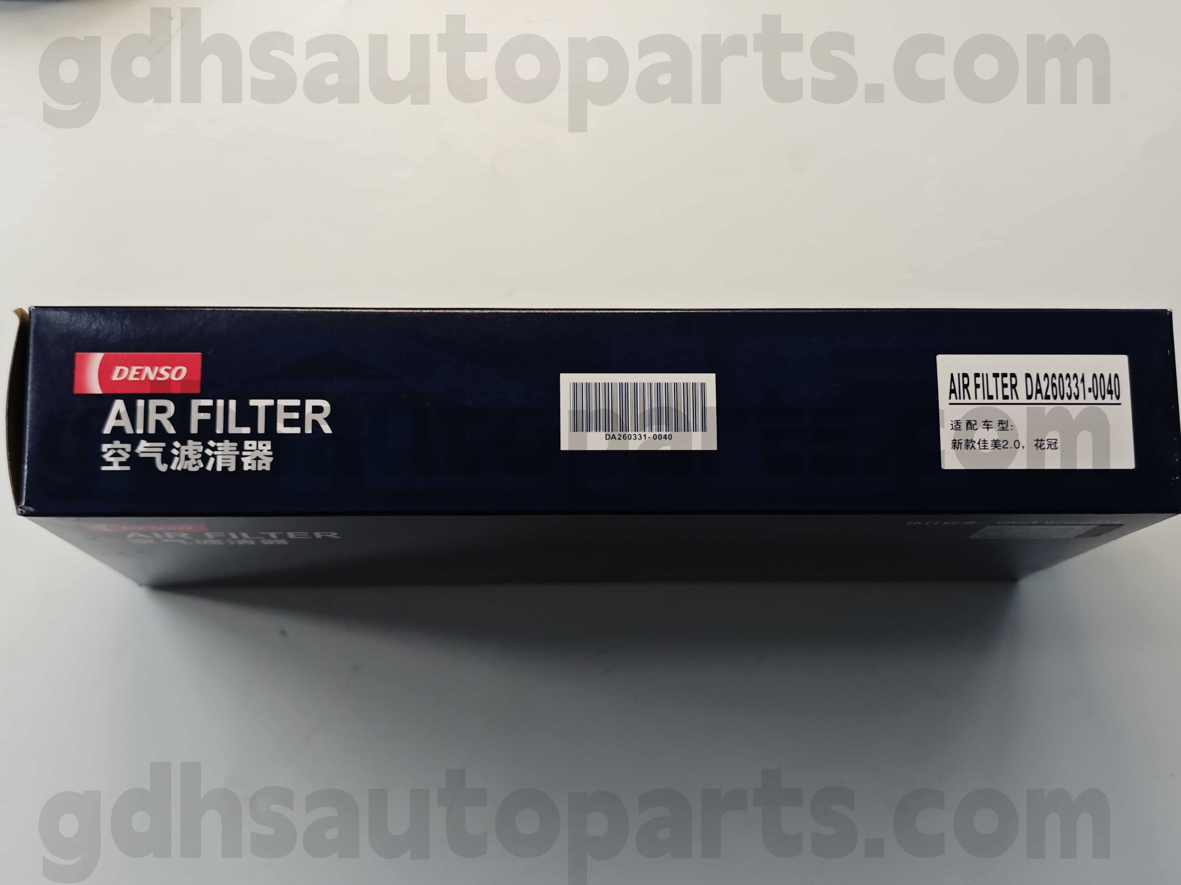 Da260331-0040 Toyota түпнұсқа бөліктері Corolla Chassis үшін ауа сүзгісі. 1zzhe..ze122 OE жоқ. 17801-0D050